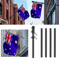 1.8m Stainless Steel Flag Pole Kit Swivel Ring