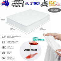 Double Fitted Waterproof Mattress Protector Cotton Cover