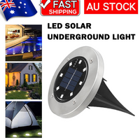 4x LED Solar Underground Light Waterproof Colour Changing Garden Lamp