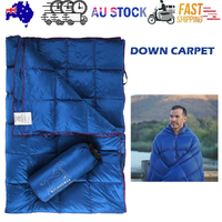 Down Camping Blanket Camping Hiking Puffy down Blanket Packable Lightweight Blue