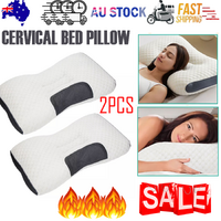 2 Pack Ergonomic Cervical Pillow Contour Orthopedic Neck Pain