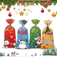 50 PCS Christmas Gift Bags with Assorted Christmas Prints for Xmas Gift Bags