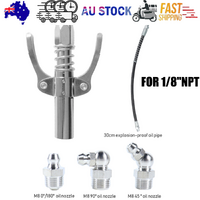 Grease Gun Coupler High Pressure Quick Release Lock Nozzle 1/8"NPT