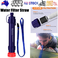Personal Water Filter Straw 5000L Outdoor Survival Purification 0.1µm
