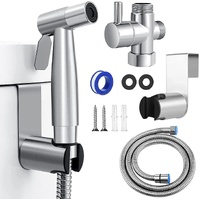 Stainless Steel Douche Bidet Toilet Spray Shower Shattaf Diverter Kit Handheld