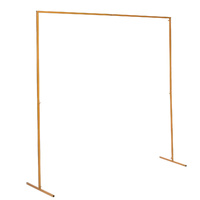 2.2M Gold Square Wedding Arch Backdrop Flower Display Stand