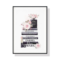 Artime Fashion Book Wall Art 60x90cm Black Frame Canvas