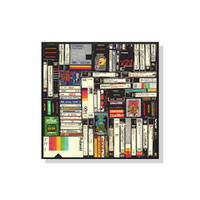 Artime Wall Art 90x90cm Book Black Frame Canvas
