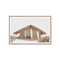 Artime Wall Art 60x90cm Surf Cabin Wood Frame Canvas