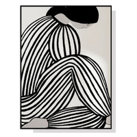 Artime Wall Art 50x70cm Mid Century Figure Black Frame Canvas