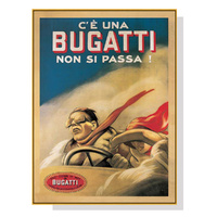 Artime Wall Art 80x120cm Bugatti Gold Frame Canvas