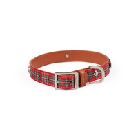 Hamish McBeth Highland Red Tartan Dog Collar Medium