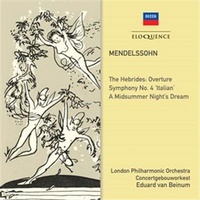 Music CD - Mendelssohn Symphony 4 Midsummer by Eduard van Beinum