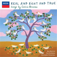 Music CD Real And Right And True - Calvin Bowman