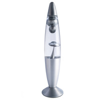 Silver Metallic Magma Motion Night Light Lamp