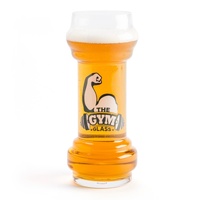 Gym Glass Dumbbell Shaped Glass Cup