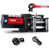 X-BULL Electric Winch 3000LBS 12V Steel Cable Wireless ATV