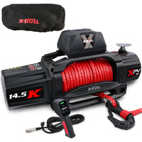 X-BULL 12V Electric Winch 14500LBS Synthetic Rope with Cover