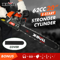 X-BULL 62cc Petrol Chainsaw 20" Bar E-Start Top Handle