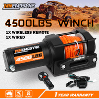 ZESUPER Electric Winch 4500lb Synthetic Rope Wireless ATV UTV Trailer