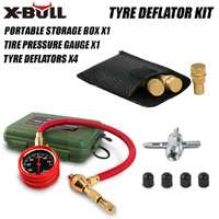 X-BULL Tyre Deflators Automatic 4WD 4 Brass Pressure Gauge