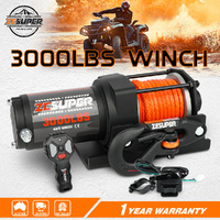 ZESUPER 3000lbs 12V Electric Winch Synthetic Rope ATV UTV Boat