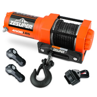 ZESUPER 4500lb 12V Electric Winch Synthetic Rope ATV Boat Orange