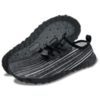 Water Shoes Soft Breathable Slip-on Aqua Socks Black US7