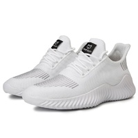 Men's White Breathable Lightweight Non-slip Outdoor Road Sneakers Size 43