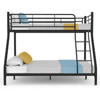 Kingston Slumber Single Over Double Metal Bunk Bed Grey