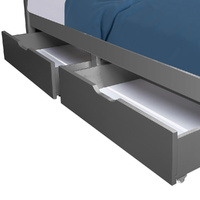 Kingston Slumber Trundle Storage Bed Drawers Grey - 2 Pieces