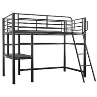 Kingston Slumber Gaming Loft Bed with Desk Steel Grey