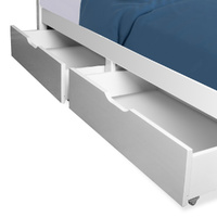 Kingston Slumber Trundle Under Bed Storage Drawers White