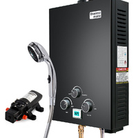 Thermomate Portable Gas Hot Water Heater 12V Pump Shower Black Camping
