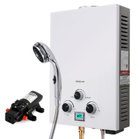 Thermomate Portable Gas Hot Water Heater 12V Pump Shower White Camping