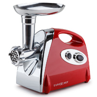 EuroChef Electric Meat Grinder Mincer Sausage Filler Red