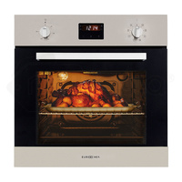 EuroChef 60cm Stainless Electric Wall Oven 8 Function Fan Forced