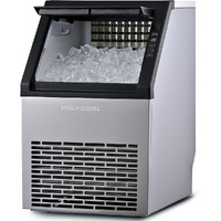 PolyCool Commercial Ice Maker Machine 45kg/24hr Timer Self Cleaning