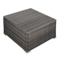 London Rattan Outdoor Wicker Coffee Table Patio Furniture Grey