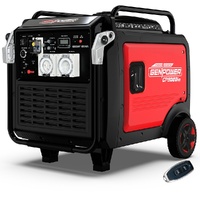 GENPOWER 8.5kW Peak 8.2kW Inverter Generator, Push Button & Remote Start, ATS Compatible, RCD, Portable w/ Wheels, 27L Fuel Tank, Grid Power Home Back