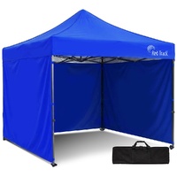 RED TRACK 3x3m Premium Pop Up Gazebo Marquee, Patented Steel Cable Canopy Support System, Wheeled Carry Bag, Side Walls, UV Block, Reinforced Frame, B