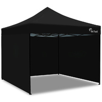 RED TRACK 3x3m Premium Pop Up Gazebo Marquee, Patented Steel Cable Canopy Support System, Wheeled Carry Bag, Side Walls, UV Block, Reinforced Frame, B