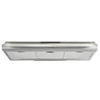 EUROCHEF 90cm Fixed Stainless Steel Rangehood, Quiet 3-Speed, 4-Layer Dishwashable Filters, Halogen Lights EFR90S
