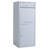FORTIA Freestanding Parcel Post Box Letterbox, Letter Slot, Light Grey