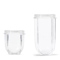 500ml Tall Cup  + Short Cup Replacement Compatible with Magic Bullet Cross Blade