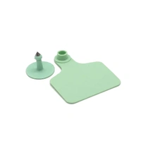 100x Cattle Ear Tags 5x4cm Set - Small Green Blank Sheep Pig Livestock Label