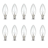 Bulk 10x E14 40W 220-240V Light Bulbs - C35 Candle Globe For Himalayan Salt Lamp