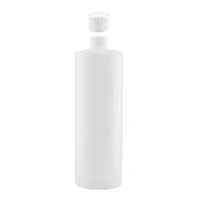 Kitchee 1x 500ml Ntural HDPE Round Bottle + 28/410 Caps - Empty Plastic Food Storage
