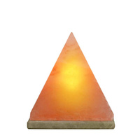 12V 12W Pyramid Himalayan Pink Salt Lamp Carved Rock Crystal Light Bulb On/Off