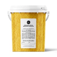 Orku 500g Organic Beeswax Pellets Yellow Tub - Cosmetic Grade Bees Wax Pastilles